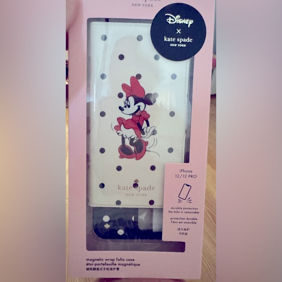 Kate Spade Minnie Mouse iPhone 12/12pro folio